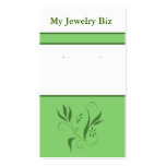 Green Floral Earring Cards Green Floral Earring Cards