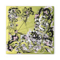 green floral grunge magnets
