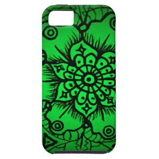 Green Floral Mandala Jr. iPhone 5/5S Case