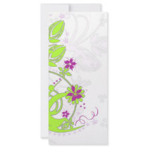 GREEN FLORAL MOTIF rack cards by bd5178 GREEN FLORAL MOTIF rack cards