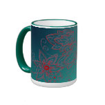 Green Floral Mug