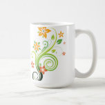 Green Floral Mug mugs