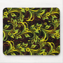 green floral pattern mousepads by VioDeSign green floral pattern mousepads