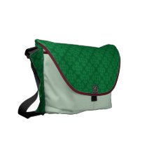 Green Floral Pattern Rickshaw Messenger Bag rickshaw messenger bags