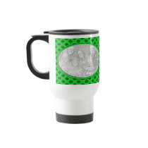 green floral photo frame mugs by DonnasPhotoFrames green floral photo frame mugs