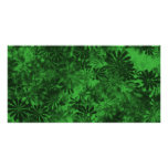 Green Floral Photo Greeting Card