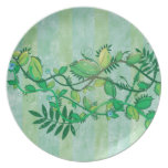 Green Floral plate