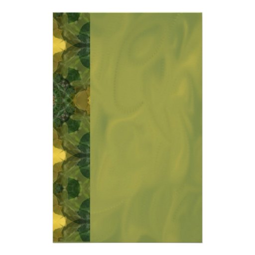 Green Floral Scrapbook Paper Stationery Zazzle
