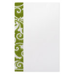 Green Floral Stationery