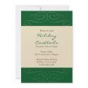 Green florish custom Christmas holiday invitation invitation