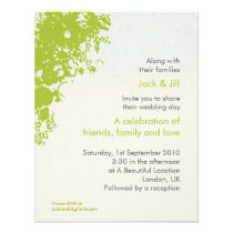 Green Flourish 4.25 x 5.25 invitations