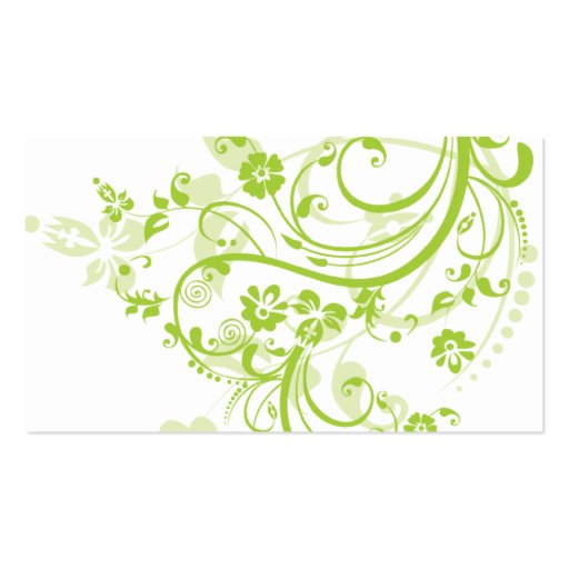 Green Flourish Business Cards (back side)