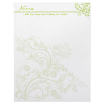 Green Flourish Letterhead