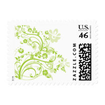 Green Flourish Postage Stamps stamps