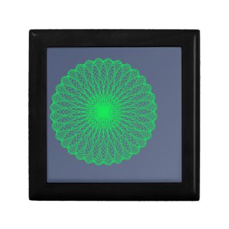 green flower 6567 abstract art jewelry boxes