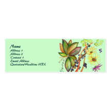 Green Flower 71 Profile Card Business Card Template