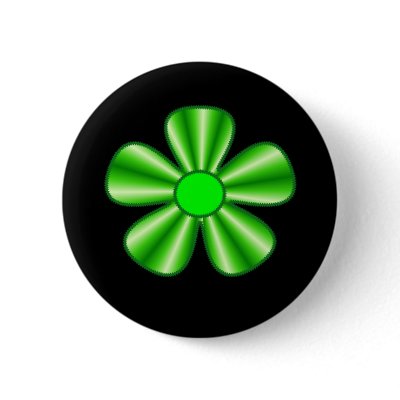 green flower pins by DonnaGrayson