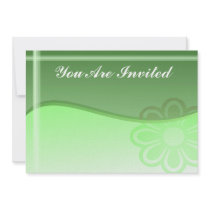 Green Flower Invitation