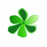 green flower photo sculptures