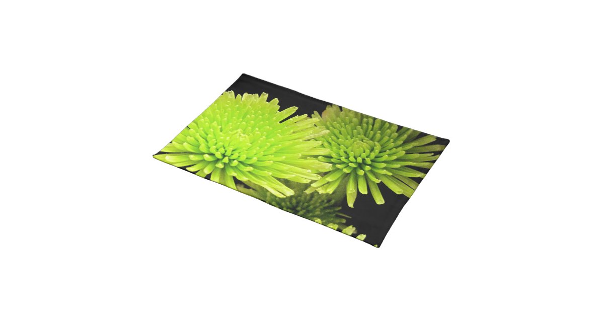 Green Flower Placemats Zazzle