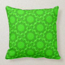 Green flower print pillow pillows