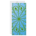 GREEN FLOWER RACK CARD TEMPLATE