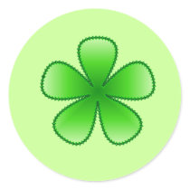 green flower stickers