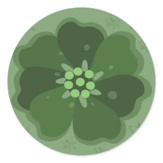 Green Flower Stickers sticker
