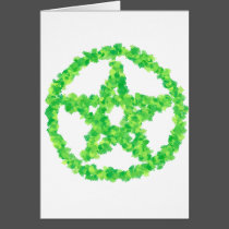 Green Flowered Pentacle cards