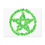 Green Flowered Pentacle Post Card