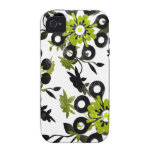 Green Flowers Case-Mate iPhone 4 Covers