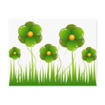 Green flowers - Customized Post Cards