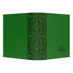 Green Flowers Fractal Design 1.5 inch Binder