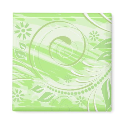 green flowers magnets by VioDeSign