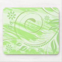 green flowers mousepads