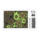 Green Flowers postage by bragova Green Flowers postage
