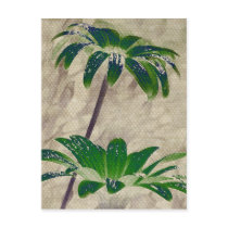 Green Flowers Postcard