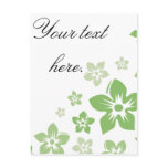 green flowers postcard