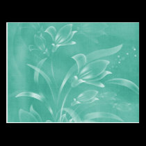 Green Flowers Postcard postcards