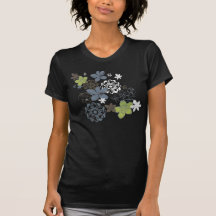 Green flowers tees