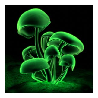 Green Fluorescence (Square) print