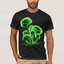 fluorescence, fluorescence6, digital blasphemy, mushrooms, fungus, fungi, psylicibin, psychedelic, trip, green, desktop wallpaper, T-shirt/trøje med brugerdefineret grafisk design