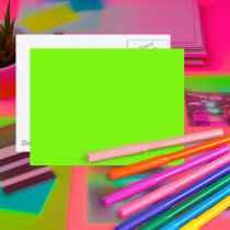 green fluorescent post card