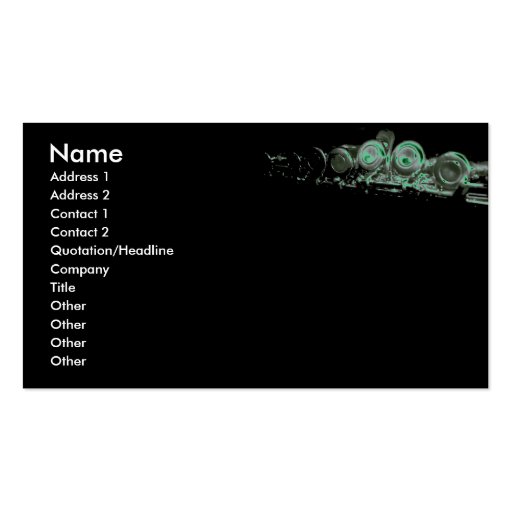 green flute business card template
