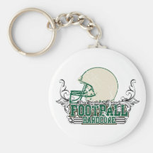 Green Football Hardcore T-shirts and Gifts Keychains