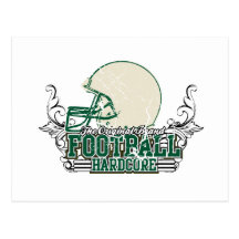 Green Football Hardcore T-shirts and Gifts Post Card