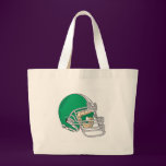 Green football helmet
