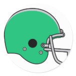 Green football helmet stickers
