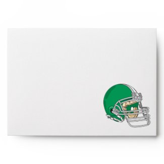 green football helmet vector envelope