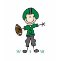 Green Football Player  T-shirts and Gifts
